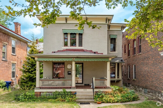 American foursquare homes line many streets of Victorian Village.