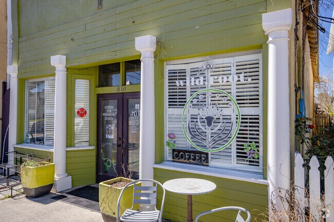 The Wild Root Coffee Shop offers delicios hand made coffee drinks as well as a comfortable place to work or relax.