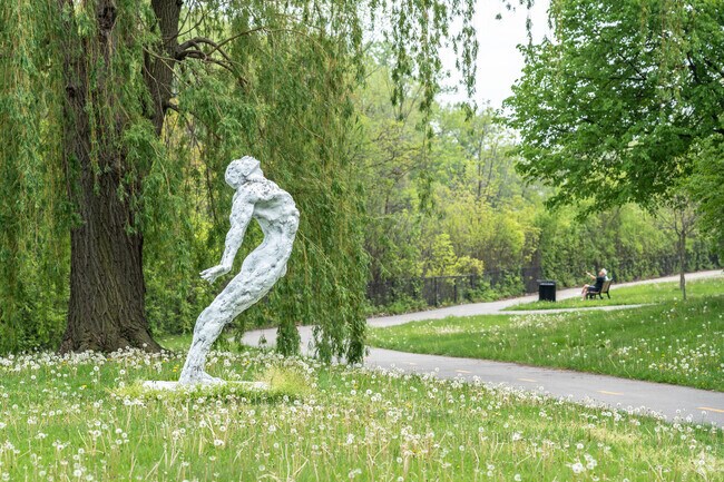 The Skokie Northshore Sculpture Park features an impressive collection of stunning sculptures.
