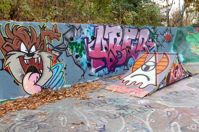 Bobs Skate Park is a  Killingly St icon for its gnarly ramps and sick graffiti.