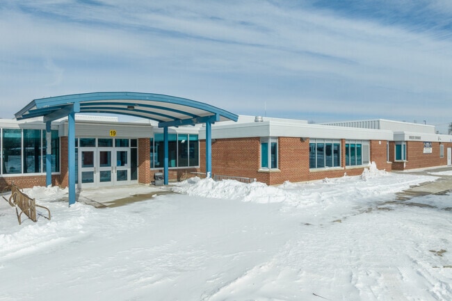 Carter Middle School in winter.