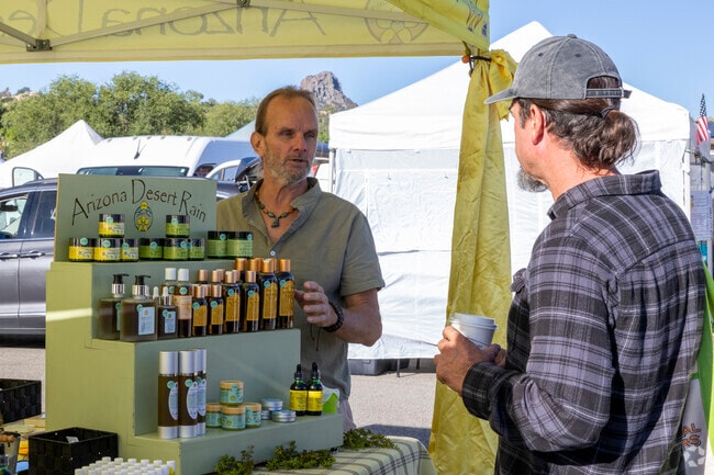 Many locals sell new and unique items at the Prescott Farmers Market.
