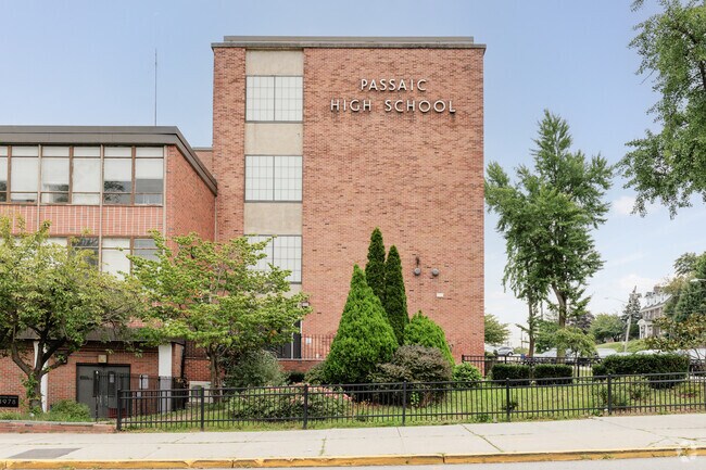 This part of Passaic High School in Passaic, NJ was formerly the town hall.