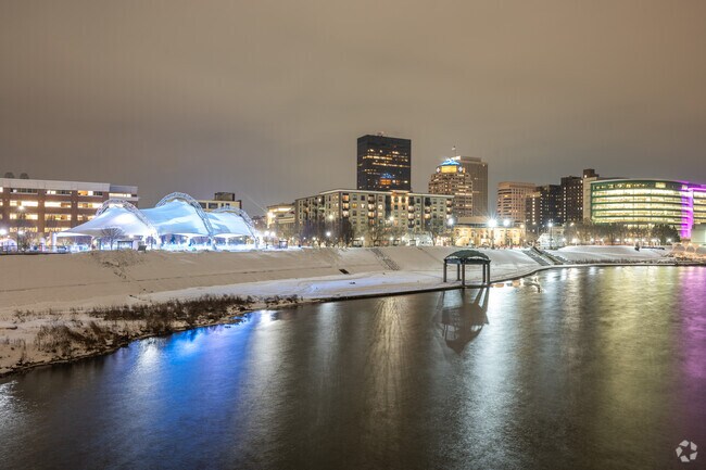 Historic Inner East residents can take a nightly stroll along the Miami River at RiverScape MetroPark.