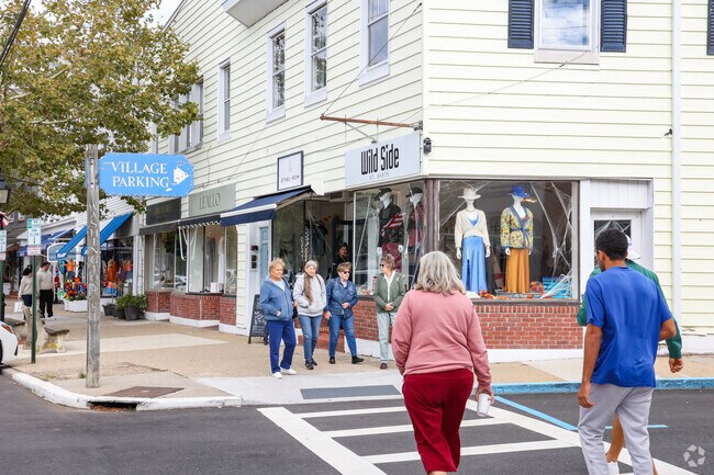 Downtown Sag Harbor offers walkable shopping and dining year-round.