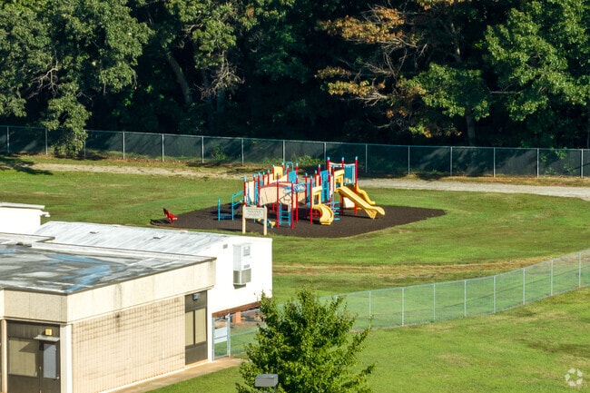 The Hall-Woodward Elementary School playgrounds allow children to run free during recess.
