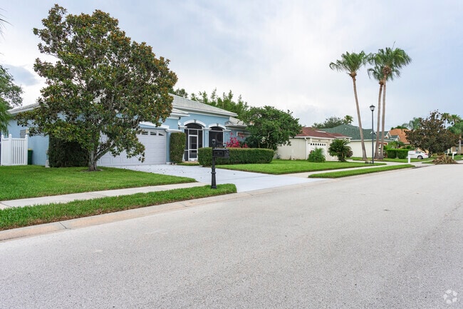 This row of homes enjoys the safety of neighborhood sidewalks.