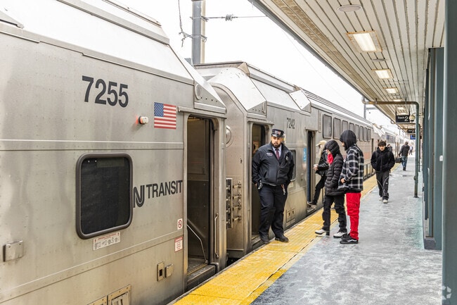 NJ Trains frequently stop in South Amboy and take you north to New York or south to Bayhead.