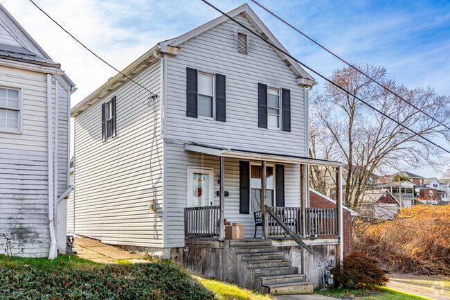 Most homes in Vandergrift include a small front porch where you'll find residents relaxing.