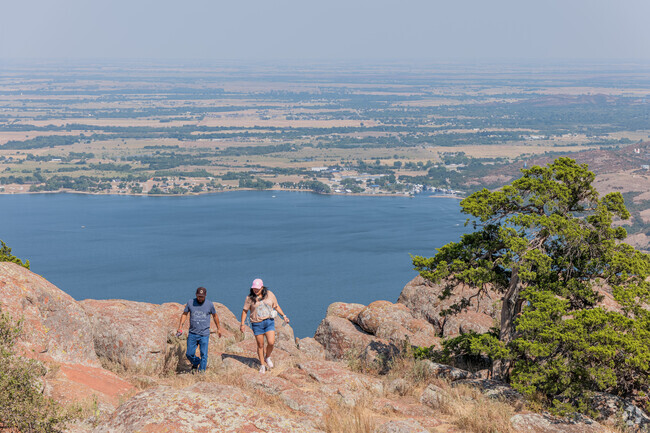 Mount Scott near Almor West offers stunning high-angle nature views for visitors.