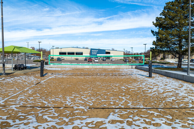 Fred Park has a sand volleyball court for even more outdoor fun in Haysville.