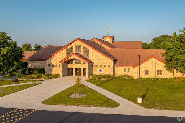 Saint Bernadette Catholic Church is located in the heart of the St Bernadette neighborhood.