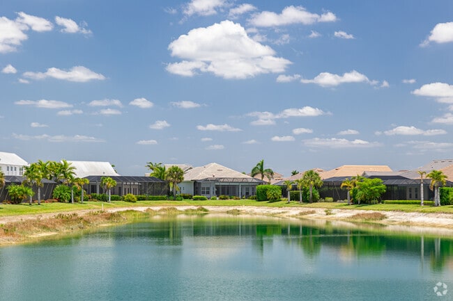 Homes in Naples Reserve are built around lakes offering scenic views.