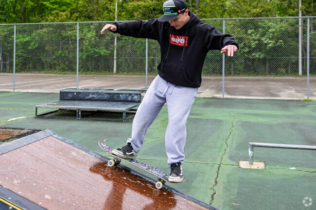 Skaters from across Tecumseh come to Satterthwaite Park to practice tricks.