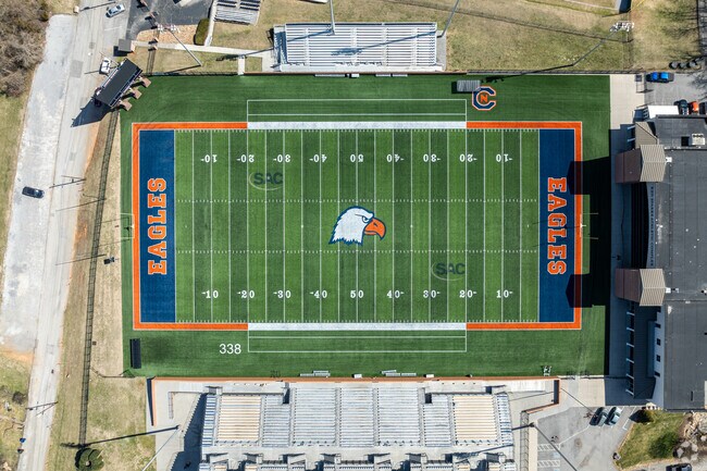 The Carson Newman University Eagles play football at Burke-Tarr Stadium in Jefferson City.