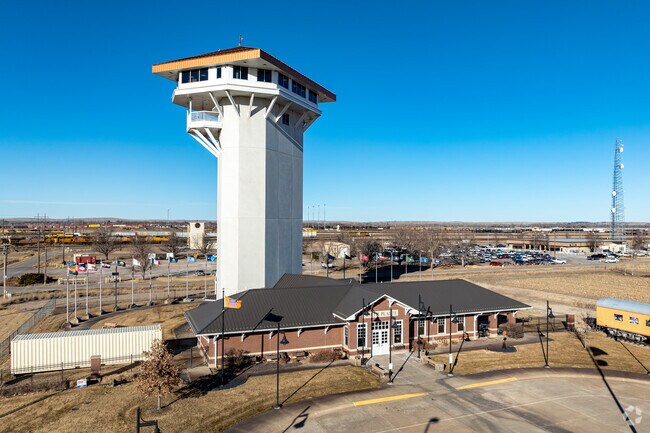 Experience views over the Bailey Yard at the Golden Spike Tower, a remarkable observation point just outside North Platte.