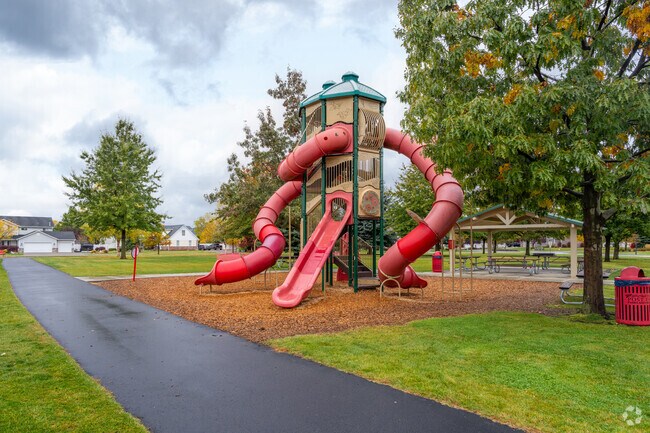 Beck Park has a walking trail that surrounds the park.