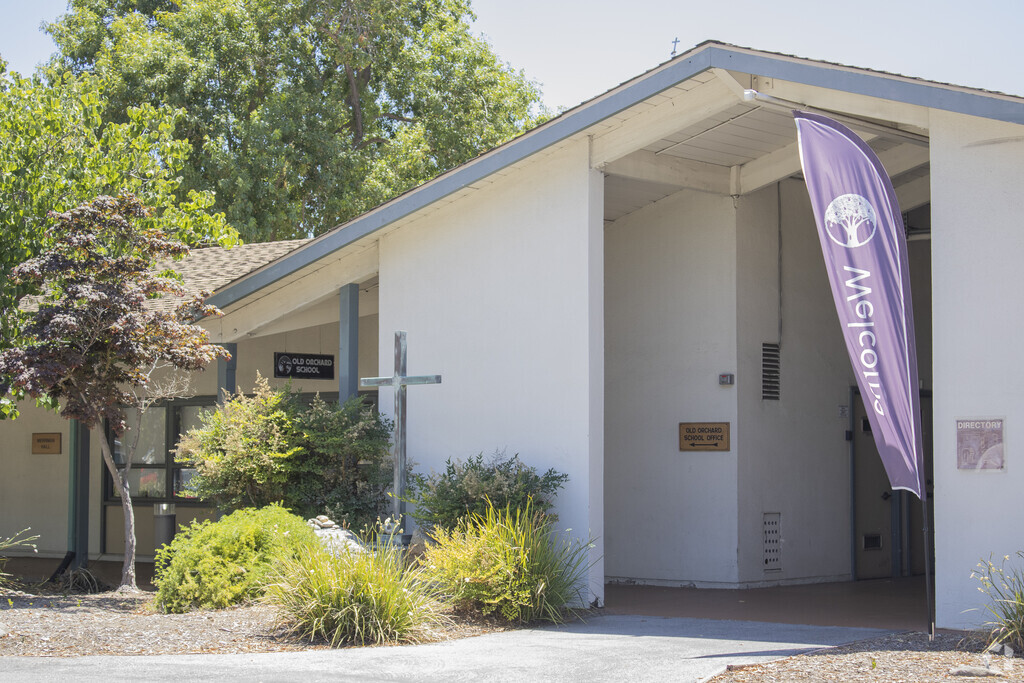 Main entrance to Old Orchard School in Downtown Campbell, Campbell CA.