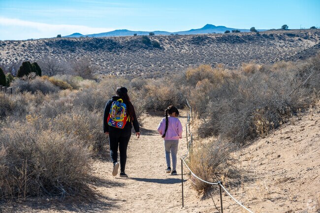 Locals enjoy the trails at Petroglyph National Monument.