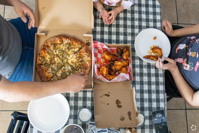 Stop by Tony's Pizza in Lindsay for a chili verde pizza and wings.