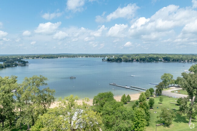 Fischer Park’s beach is a popular spot for summer events in Browns Lake.