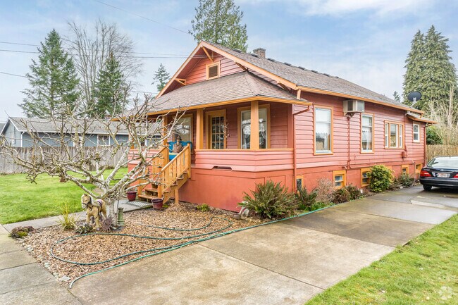 This striking red bungalow stands out as a classic beauty in McLoughlin.