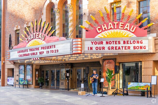The Historic Chateau Theatre hosts musicals, poetry nights, and concerts.