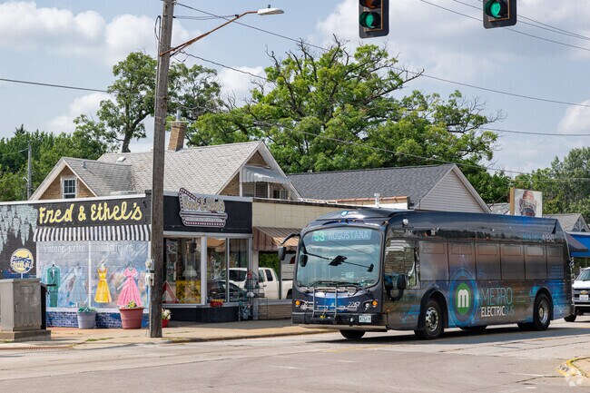 College Circle has many bus routes and stops within the neighborhood.