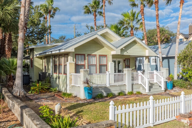 Colorful Bungalows paint Saint Augustine, whether beach or city side.