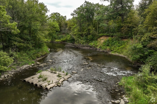 Turnberry Park provides a quiet retreat with walking paths and views of the river.