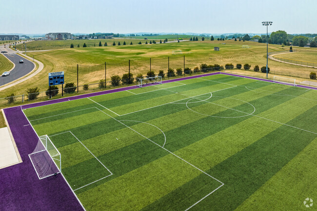 The soccer field where Waunakee Middle School students play.