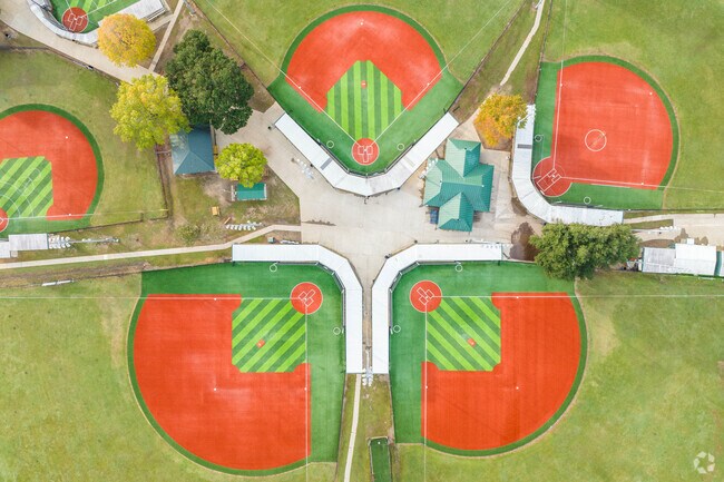 Scott Park offers five baseball fields for residents to play baseball on.