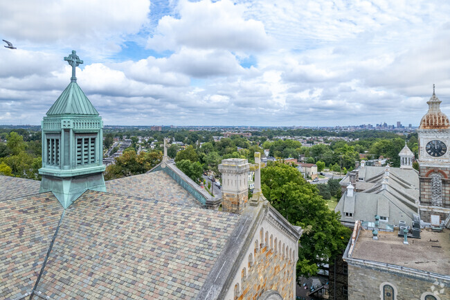 Admire the Gothic architecture and stone-inlay at Saint Joseph’s Monastery Parish.