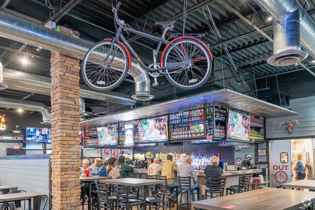 Near Hunter Hills, BackPorch DraftHouse West is a cool American restaurant for locals.