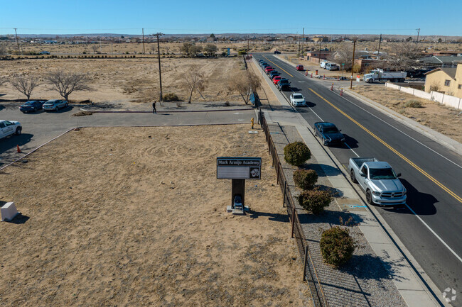 The namesake sign of Mark Armijo Academy.