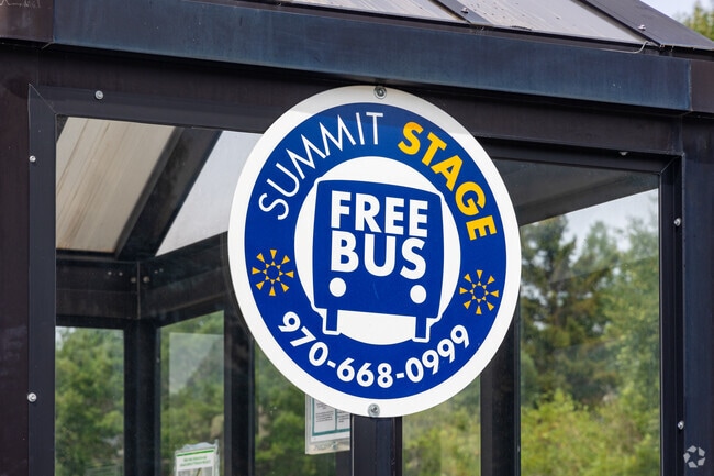 The Willowbrook Road bus stop provides free service to Silverthorne.