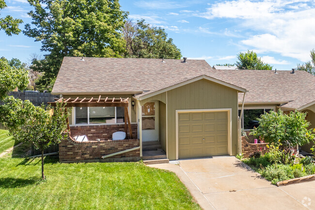 Duplexes around Edora Acres feature a shared wall and their own private patios.
