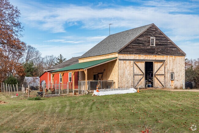 Here is a beautiful post and beam barn in Deering, NH.