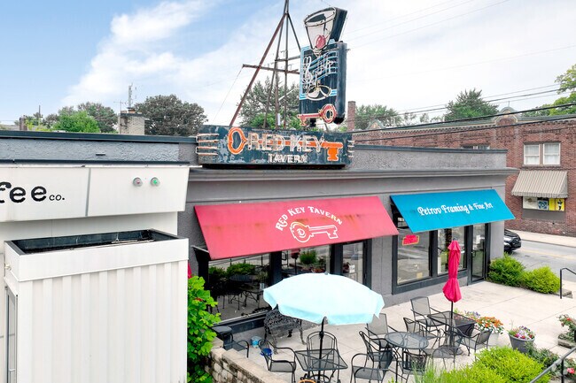 The Red Key Tavern is known for its vintage atmosphere in the Meridian Kessler neighborhood.