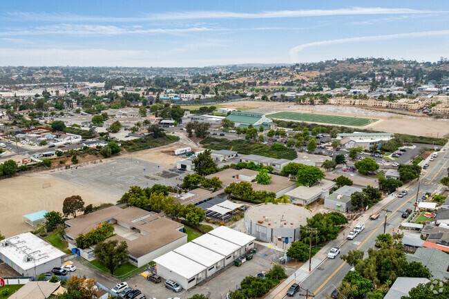A view above the large campus of Kempton Literacy Academy.
