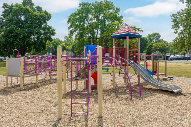Lansing's Willow Elementary School has playgrounds for recess time.
