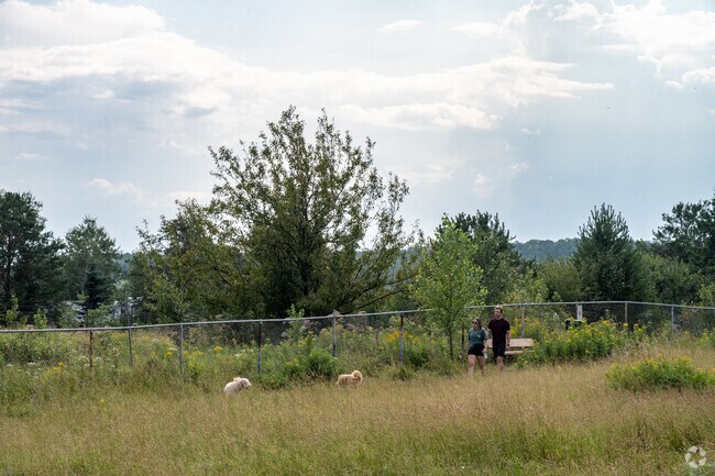 Residents enjoy walking the trails at Jean Duluth Dog Park.