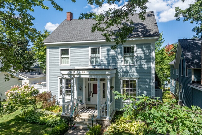 Beautiful Colonial-style homes are located in the Boardman neighborhood.