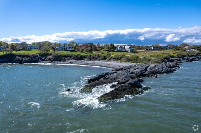 The Kingfisher Avenue waterfront public access point leads to Pebble Beach in Whitehall.