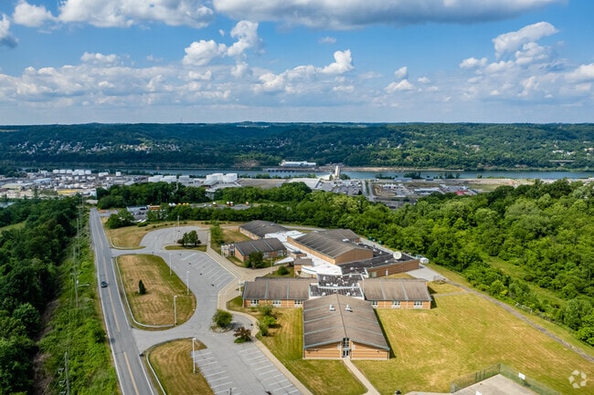 Sto-Rox Primary Center in Stowe Township is up on the hill looking at the Ohio River valley.