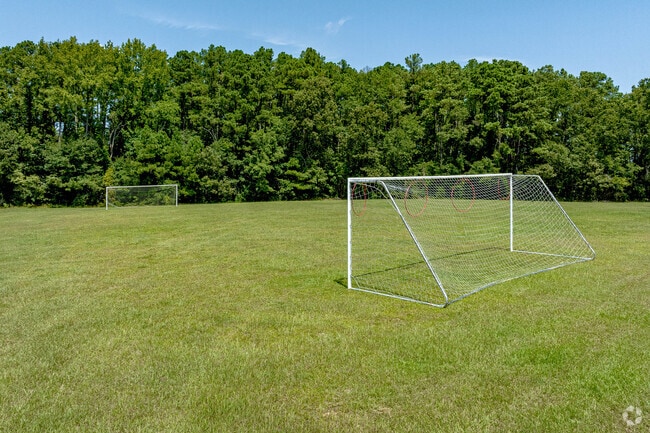 Rockfish Hoke Elementary School has an outdoor play area including a soccer field in Rockfish.