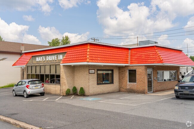 Barry residents enjoy ice cream at May's Drive In restaurant in Ashland.