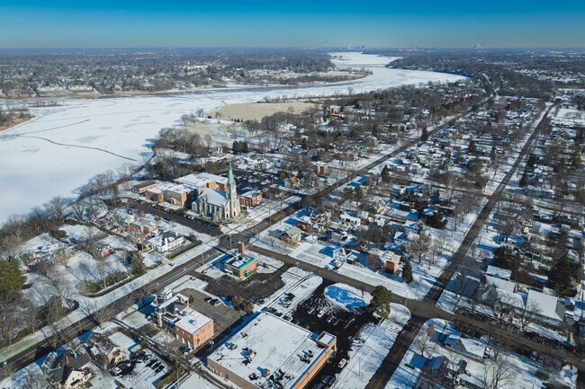 Downtown Toledo sits just north of Perrysburg along the Maumee river.