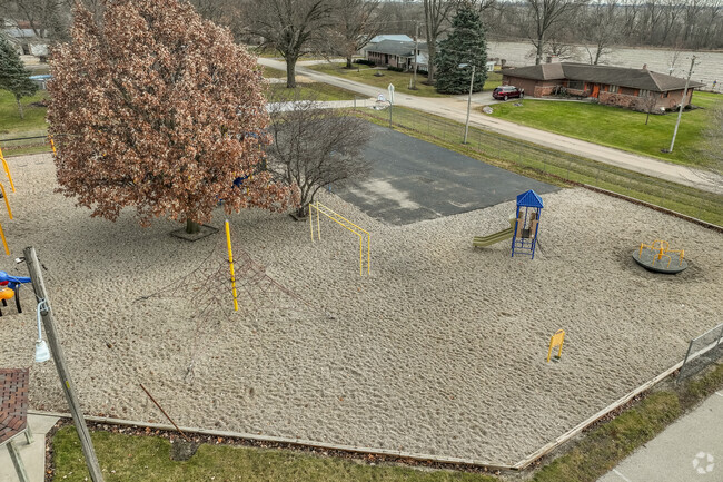 Steward Elementary School offers a small playground for students.