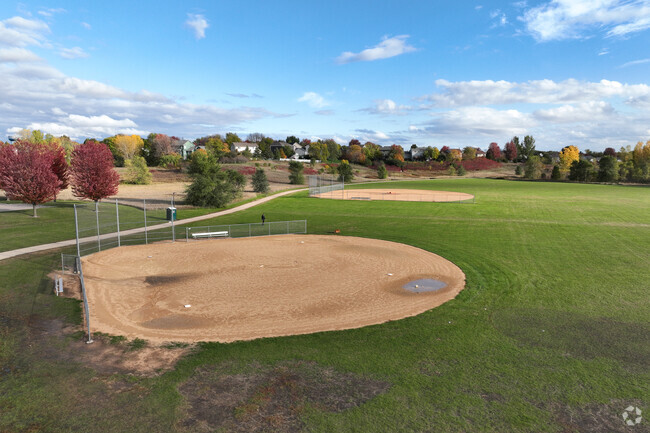 Meadowview Elementary School features multiple baseball fields.